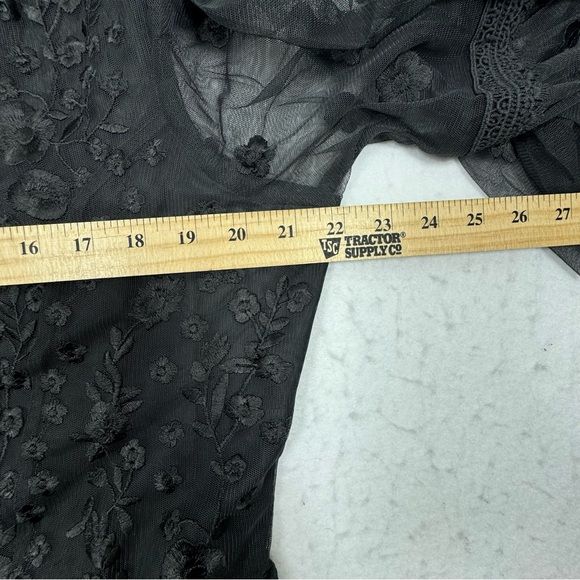 Tolani Cloudine Embroidered Lace Mesh Midi Fairy Goth Dress Size XXL NWT - Picture 9 of 12